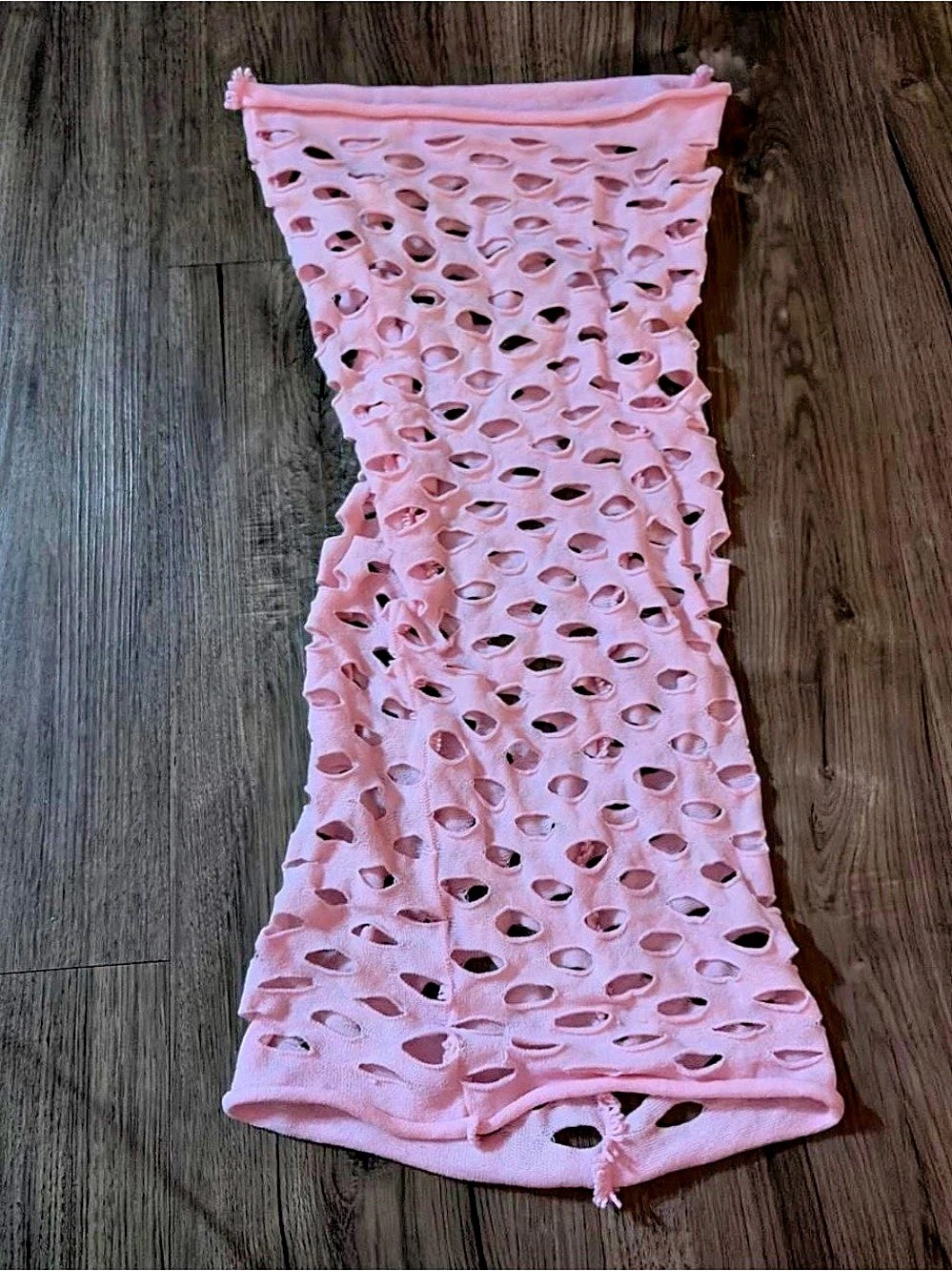 Pink Cutout fishnet